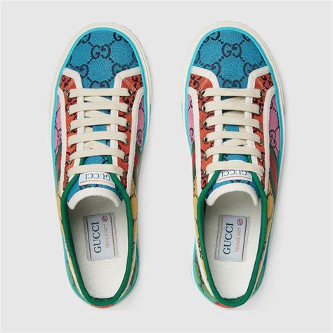 gucci multicolor sneakers|Gucci denim sneakers.